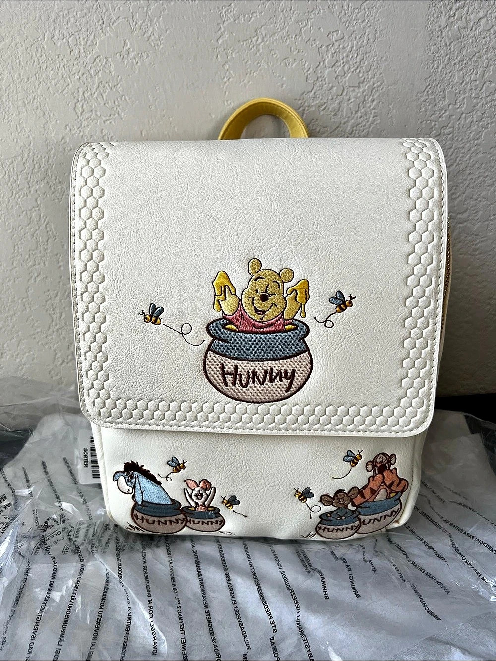 Loungefly Disney Winnie the Pooh Honey Pot Flap Backpack - NWT